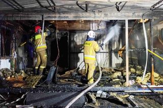 Pożar skupu złomu w Pruszkowie (10.03.2025)