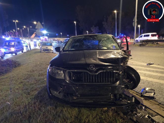 Wypadek na Wisłostradzie. Poszkodowane 6 osób, w tym dzieci