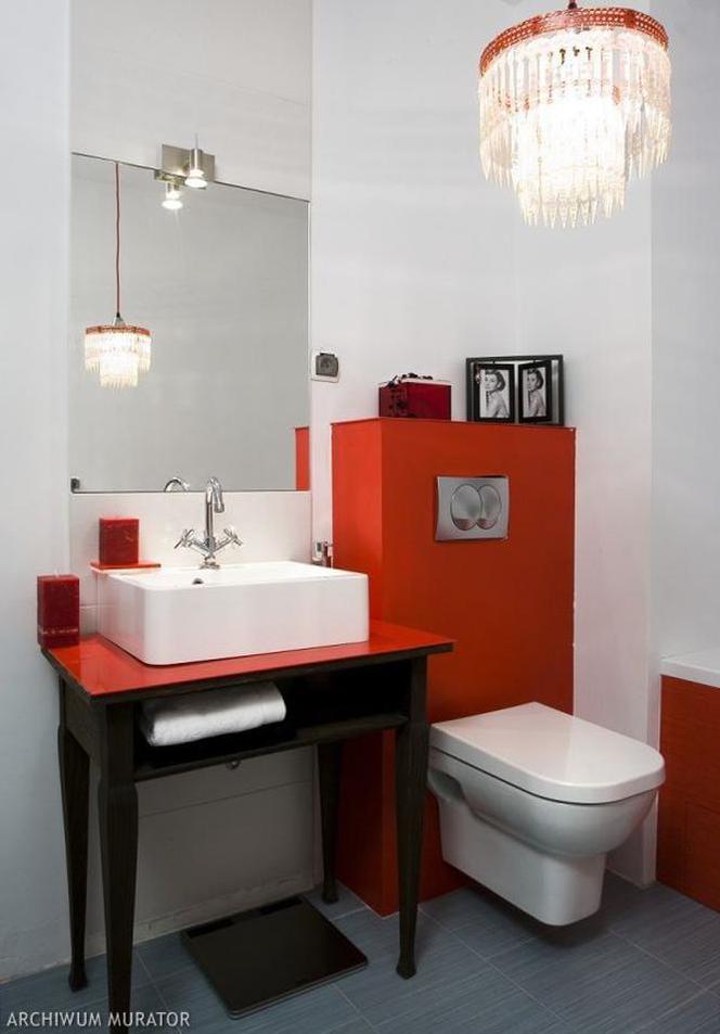 Czerwona łazienka inspiracje