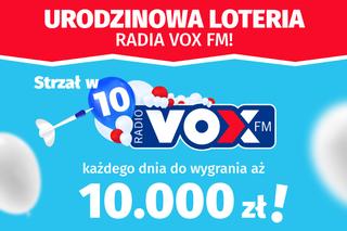 Strzał w 10tkę! Zgarnij 10 tysięcy złotych w urodzinowej loterii VOX FM! Jak grać?