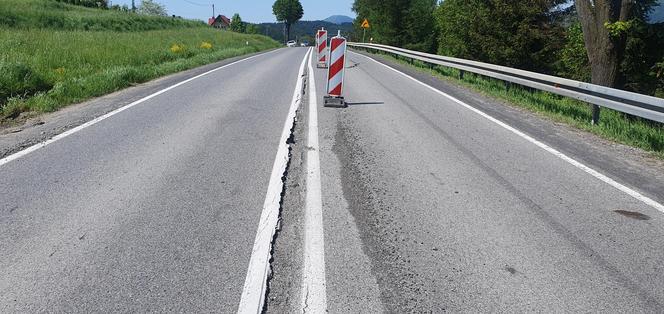 Naprawa osuwiska w Kasinie Wielkiej