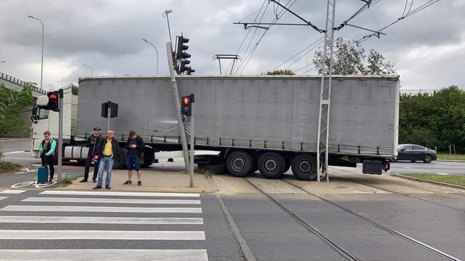 Wypadek. Tramwaj zderzył się z TIR-em