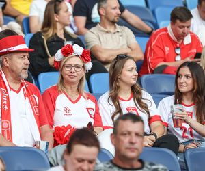 Kibice na meczu gwiazd Polska - Brazylia na Stadionie Śląskim