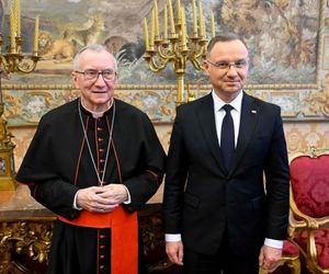 Prezydent Andrzej Duda na spotkaniu z kard. Pietro Parolinem