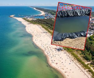 Zamiast parawanów czarne worki. Tego nad Bałtykiem jeszcze nie było. Będziecie zaskoczeni co z tego powstało