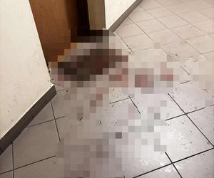 Atak ostrym narzędziem na Białołęce. Pod drzwiami pełno śladów krwi