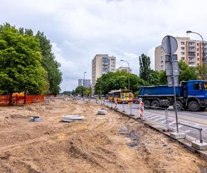 Budowa tramwaju na Stegny w Warszawie