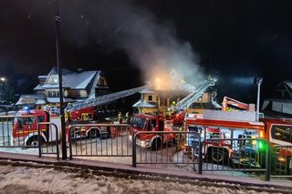 Gaszenie pożaru w Bukowinie Tatrzańskiej