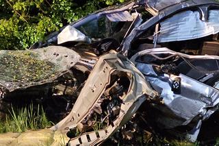 Śmiertelny wypadek pod Gostyniem. Opel i peugeot 18-latków roztrzaskały się o drzewo [ZDJĘCIA]