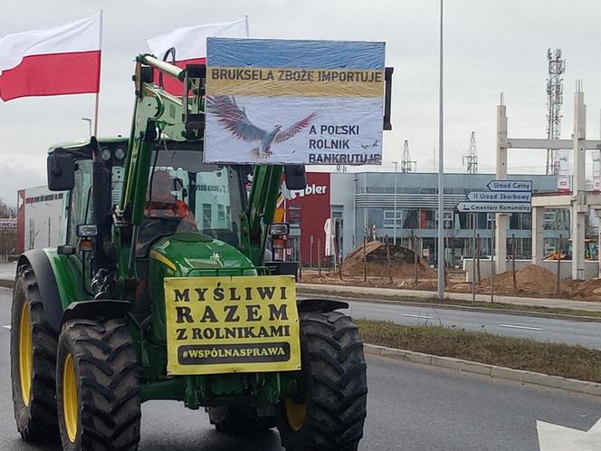 Protest w Toruniu (rejon ronda Grudziądzka/ Celnicza)