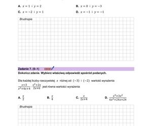 Arkusz maturalny z próbnej matematyki 2023