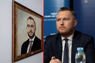 Minister piękny jak z obrazka. Konradowi Wojnarowskiemu powiesili w gabinecie jego portret