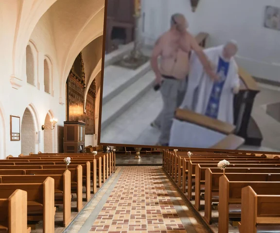 Szokujące sceny w kościele. Mężczyzna zaatakował księdza