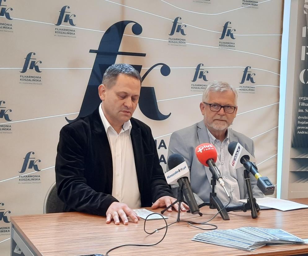 (od lewej) Robert Wasilewski, dyrektor Filharmonii Koszalińskiej i Bogdan Narloch, dyrektor artystyczny festiwalu organowego w Koszalinie
