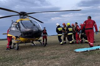 Chrcynno: Katastrofa lotnicza, samolot spadł na hangar. 5 osób nie żyje, wśród rannych dziecko