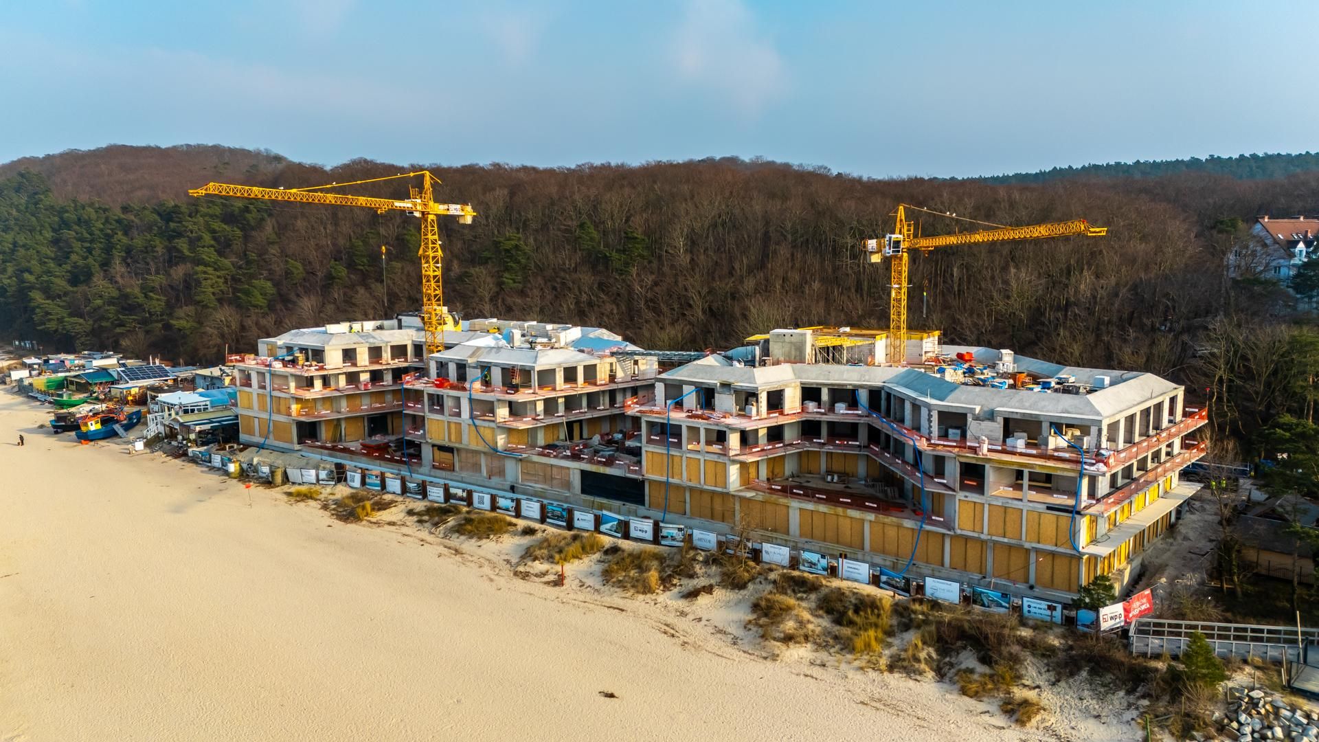 The Sea Resort w Międzyzdrojach podczas budowy