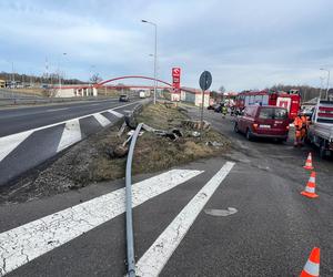 Wypadek na trasie S7 w Występie koło Łącznej