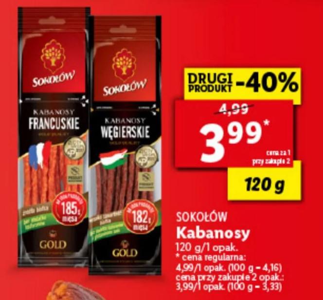 Kabanosy za 3,99 zł