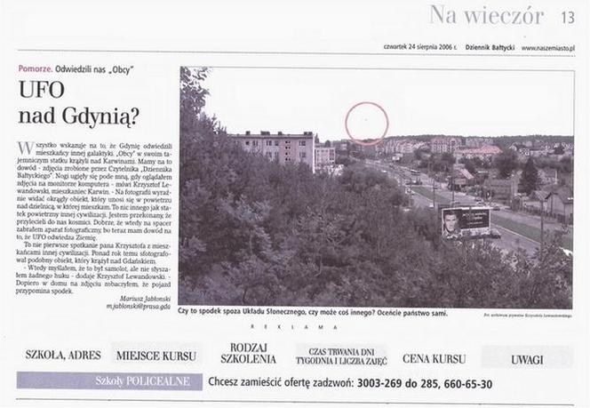 Incydent z Karwin rozbudził ciekawość ufologów oraz wielu organizacji fot. Archiwum Dziennika Bałtyckiego