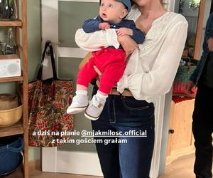 M jak miłość nowy sezon po wakacjach 2025. Franka (Dominika Kachlik), jej syn Antoś na planie