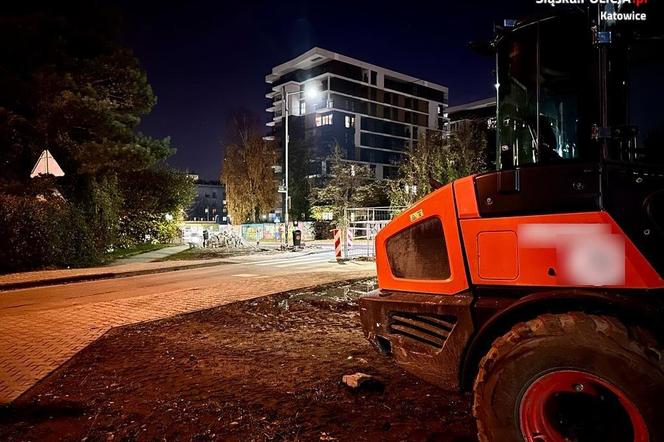 Katowice: Śmiertelny wypadek przy budowie chodnika. Operator koparki potrącił kolegę z budowy