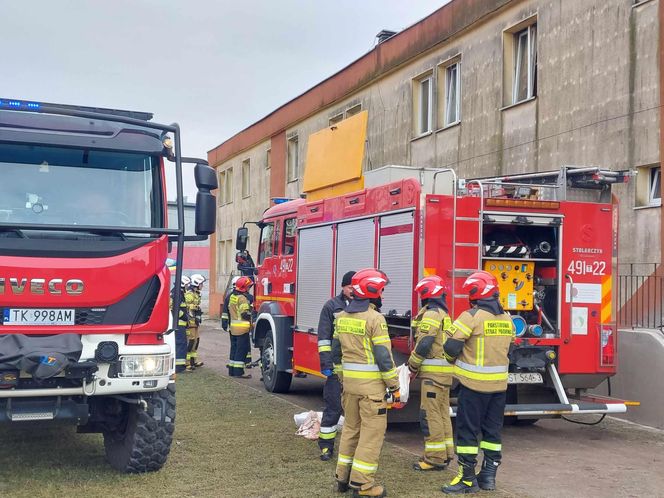 Pożar budynku socjalnego w Starachowicach