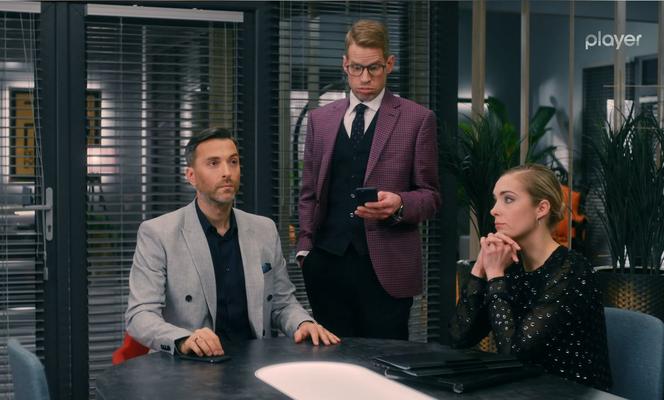 BrzydUla 2 odc. 75. Marek (Filip Bobek), Sebastian (Łukasz Garlicki), Nadia (Magdalena Koleśnik)