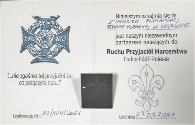 Harcerze podziękowali strażakom z Ostródy i Iławy za pomoc