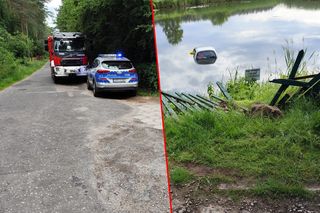 Staruszka spod Garwolina o 8 rano fiatem wjechała do głębokiego stawu! Potem stało się coś niezwykłego