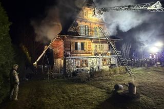 Pożar domu na Krzeptówkach w Zakopanem
