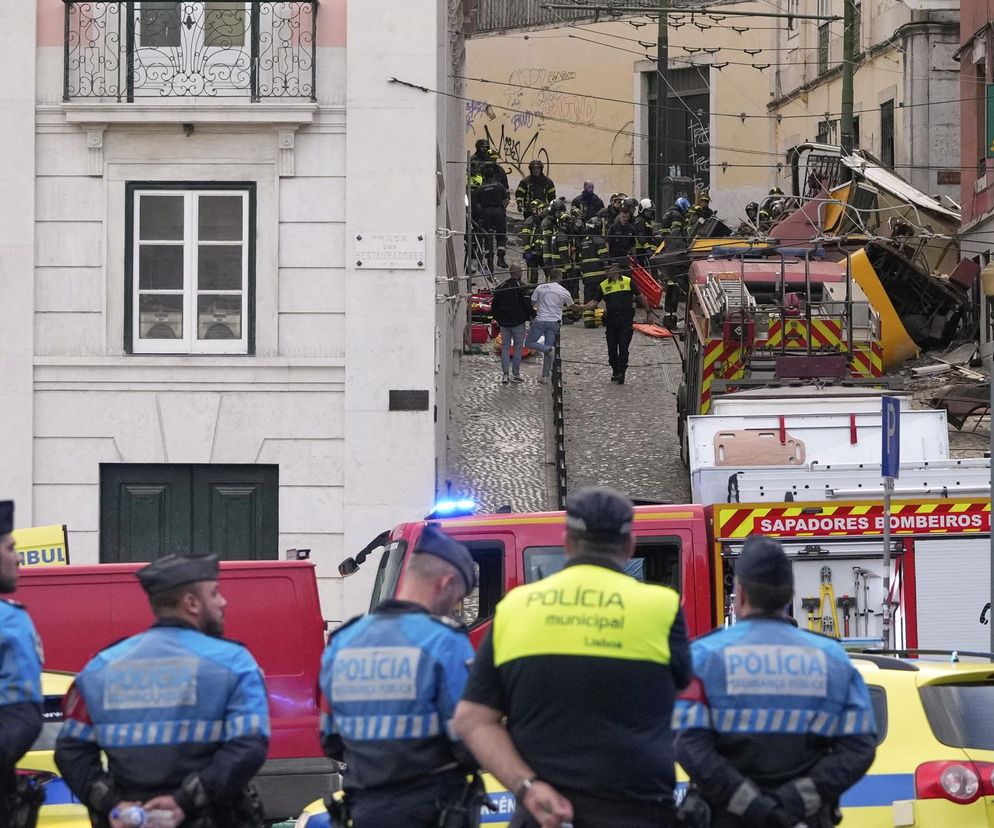 Koszmarny wypadek kolejki w Lizbonie