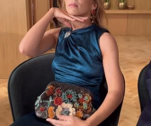 M jak miłość. Sylwia (Hanna Turnau) na planie