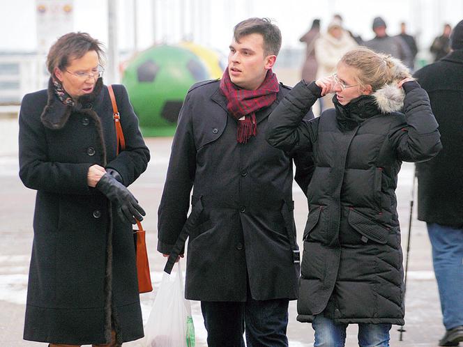 Ewa Kopacz z córką i zięciem