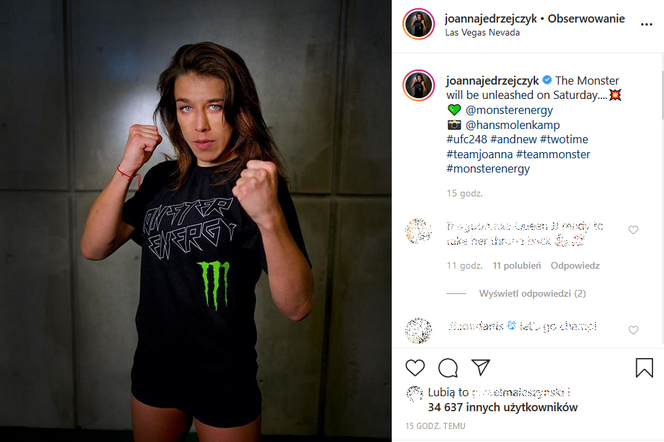 Joanna Jędrzejczyk przed walką UFC