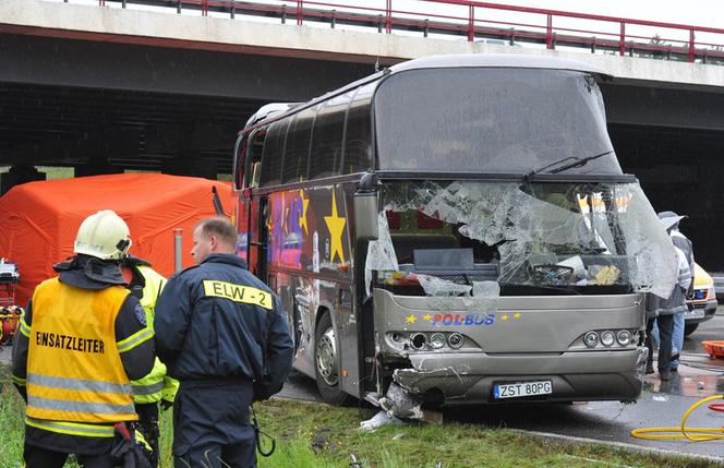 Wypadek polskiego autokaru pod Berlinem