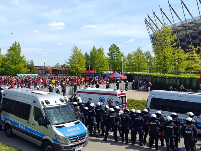 Policyjne zabezpieczenie piłkarskiego finału Pucharu Polski (2.05.2025)