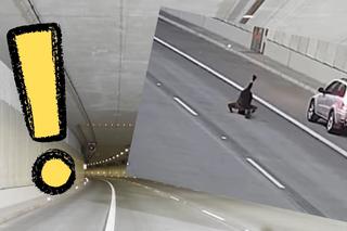 Sesje zdjęciowe w tunelu POW - jeden kierowca próbował STANĄĆ NA GŁOWIE! [WIDEO]