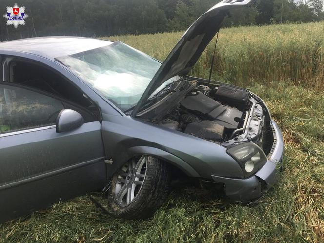 Unikneła zderzenia z sarną i wpadła w zboże
