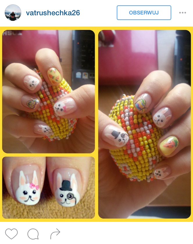 manicure na wielkanoc