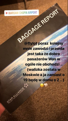 Marta Glik dotarła do Polski z opóźnieniem, a jej walizka została w Rosji