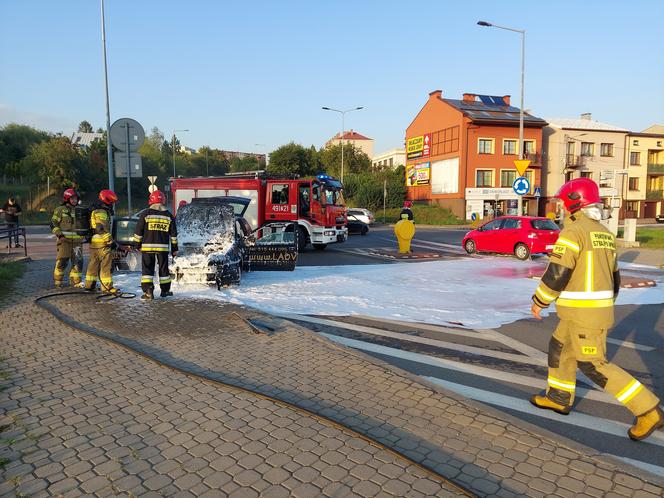 Pożar niopodal Targowiska w Starachowicach