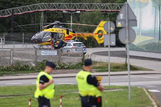 Górnik z KWK Rydułtowy na powierzchni. LPR zabrał go do szpitala w Sosnowcu