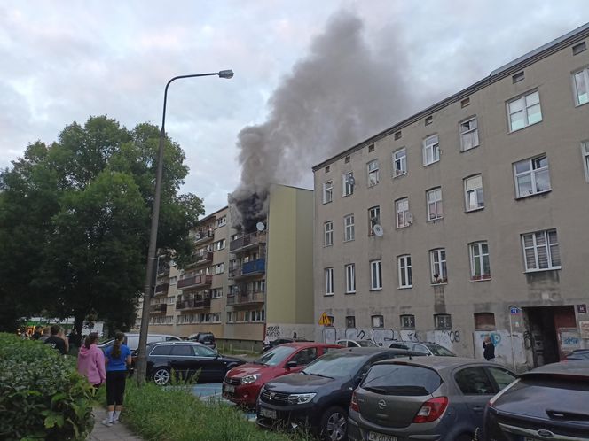 Pożar na Waryńskiego w Łodzi