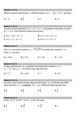 matura 2022 matematyka