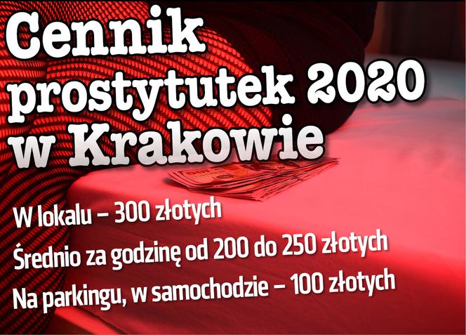 Cennik prostytutek 2020 w Krakowie