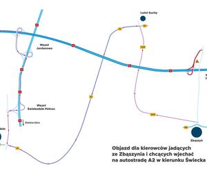 Utrudnienia na wjeździe A2 w Trzcielu. Kierowcy, zapamiętajcie ten objazd