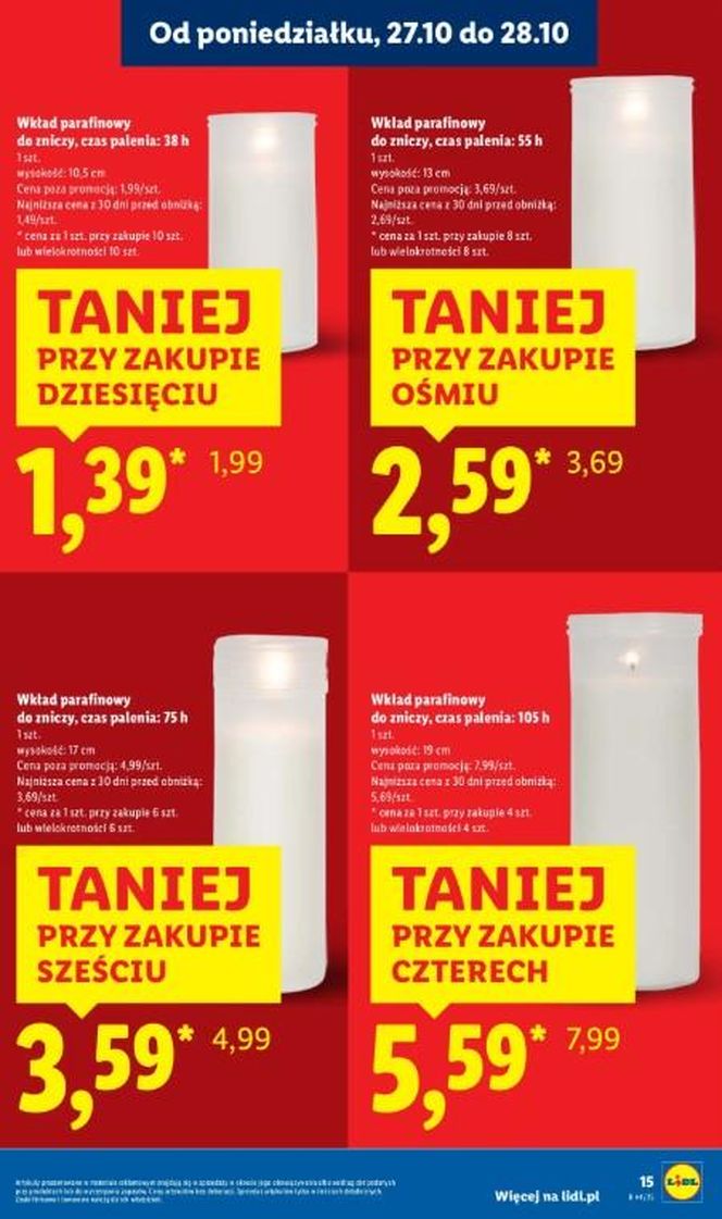 Tanie znicze w Lidlu