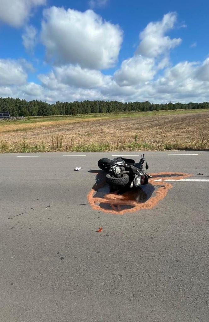 Wypadek w Adamowie. Ranną zabrał śmigłowiec LPR