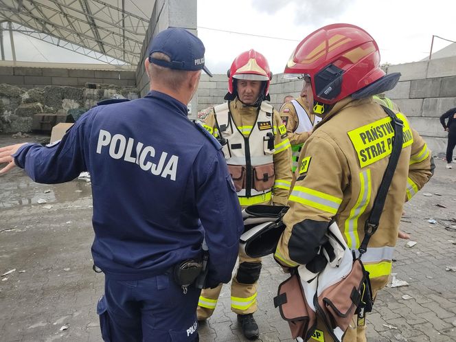 Potężny pożar tworzyw sztucznych w lubelskim 