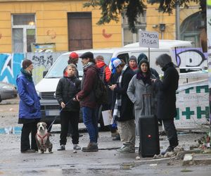 Obrońcy Stacji Praga protestowali pod urzędem